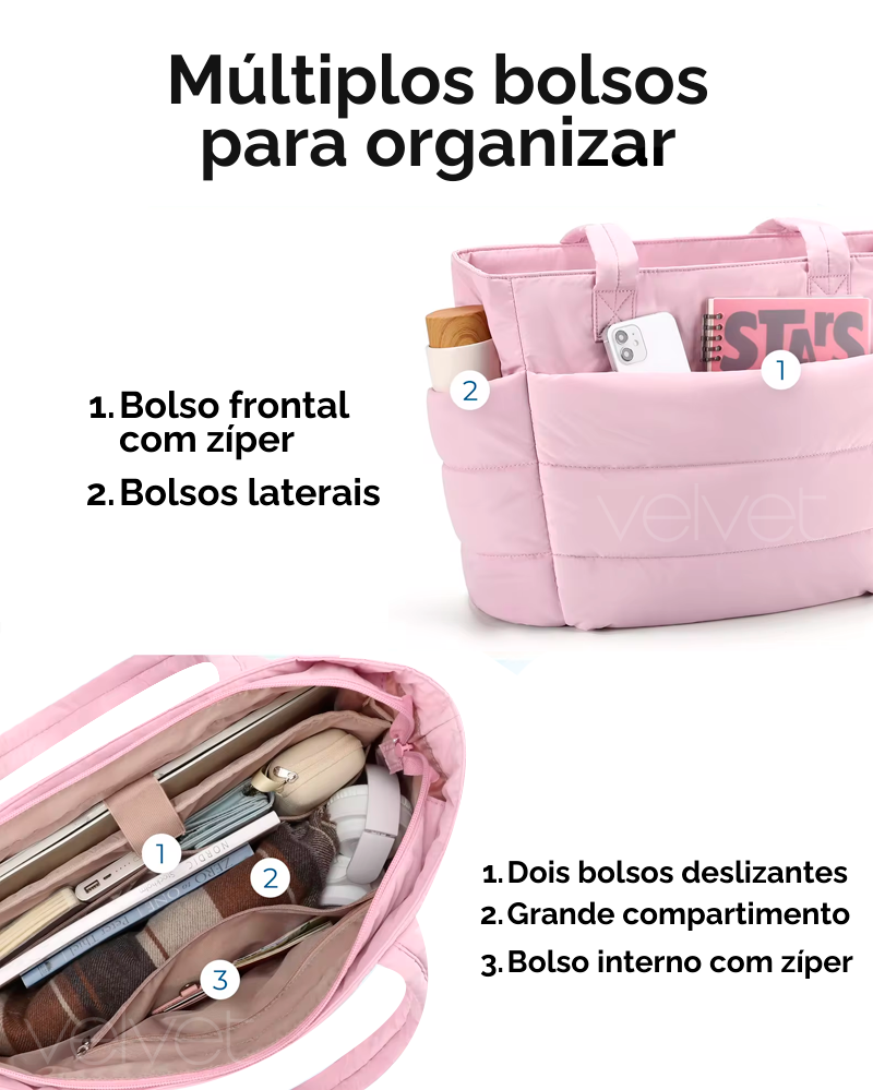 Bolsa Puffer Sky
