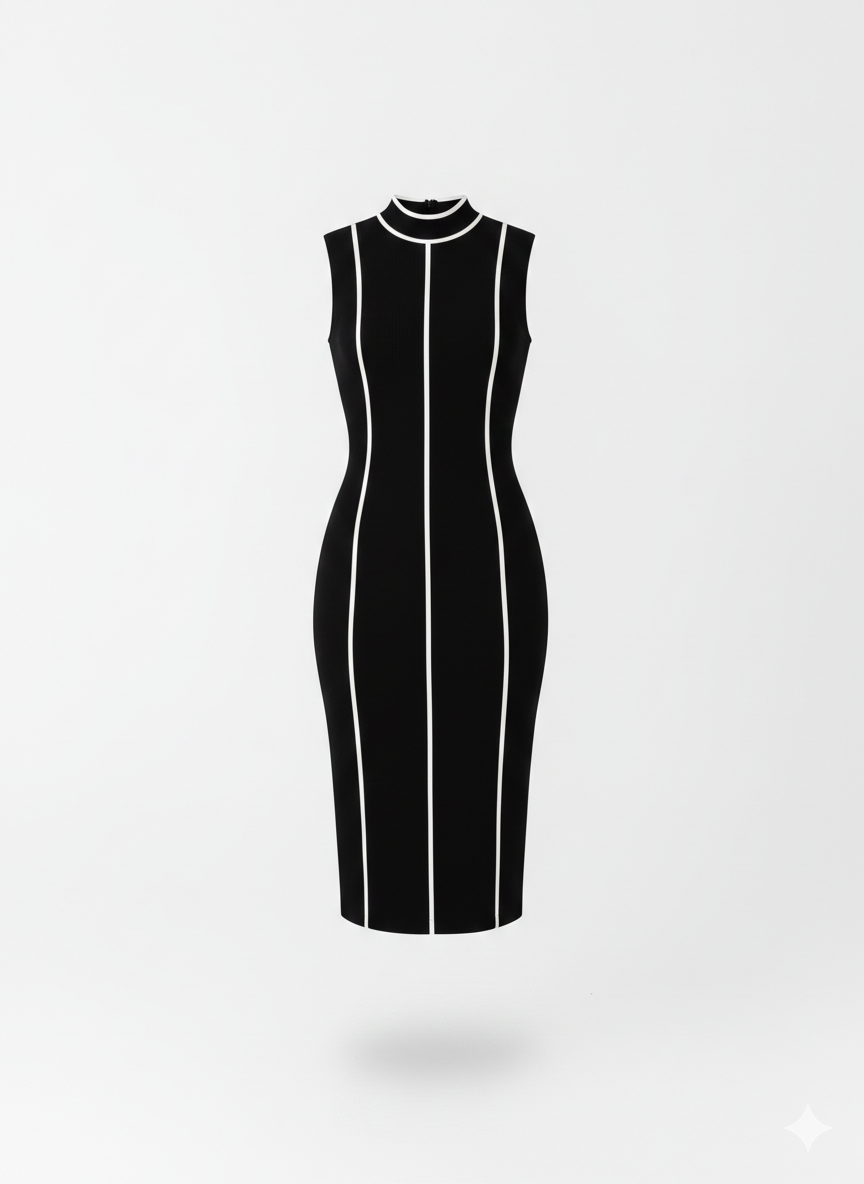 Vestido Longo Modelado Midi Heloisa