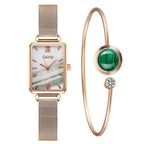 Relógio Velvet + Bracelete Esmeralda