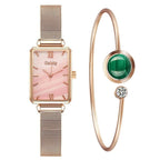 Relógio Velvet + Bracelete Esmeralda