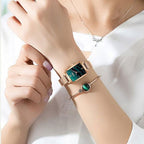 Relógio Velvet + Bracelete Esmeralda