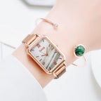 Relógio Velvet + Bracelete Esmeralda