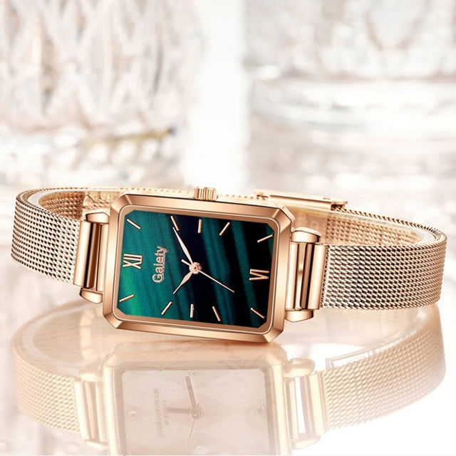 Relógio Velvet + Bracelete Esmeralda