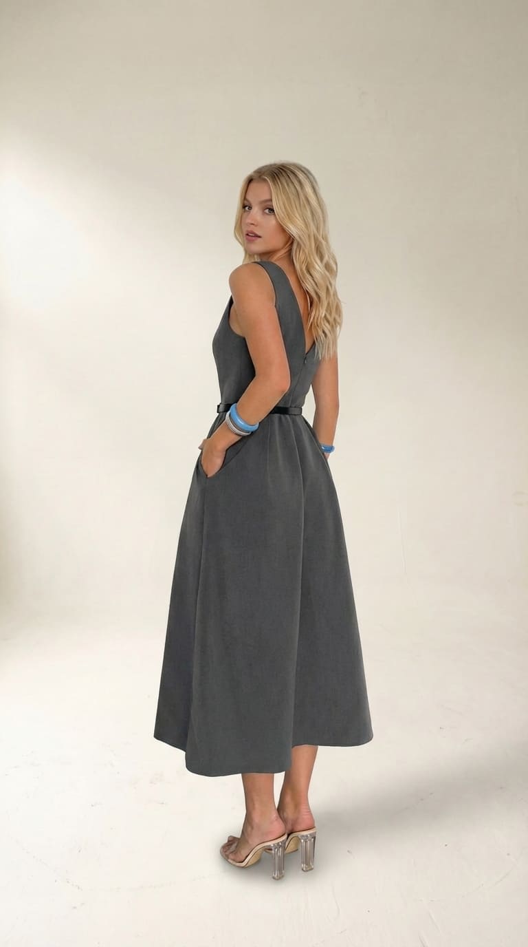 Vestido Longo Modelador Midi Maria Fernanda