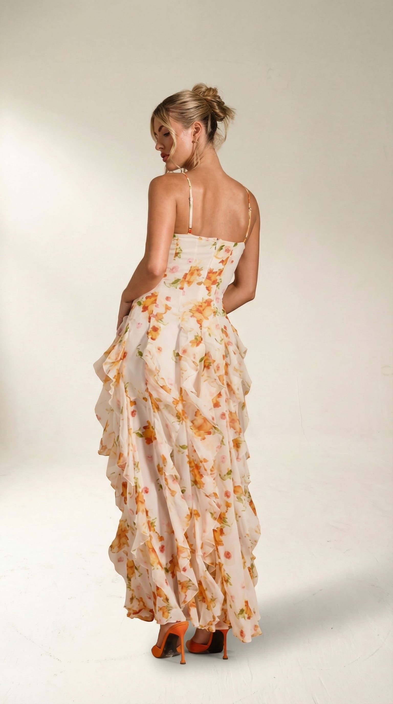 Vestido Longo Midi Caju