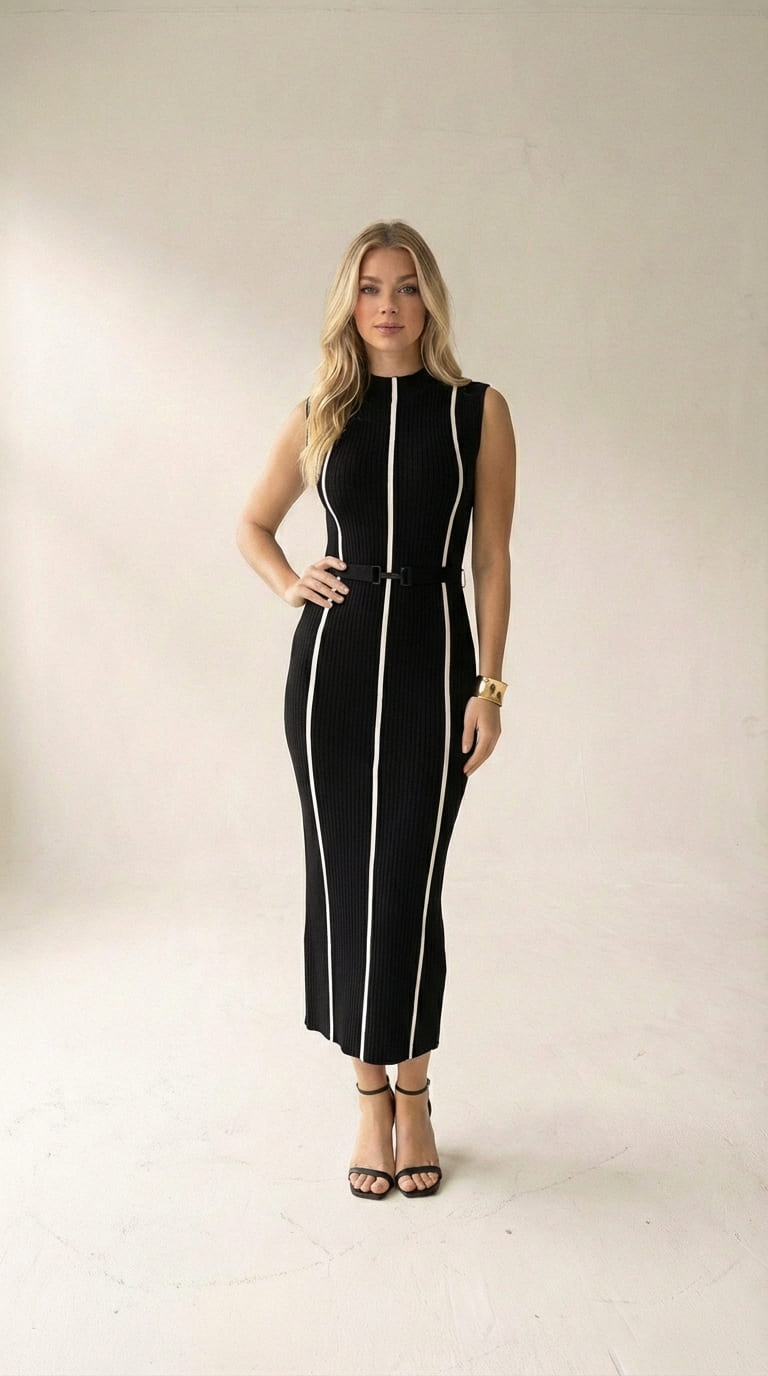 Vestido Longo Modelado Midi Heloisa