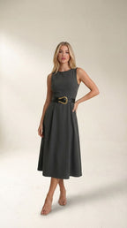 Vestido Longo Modelador Midi Maria Fernanda