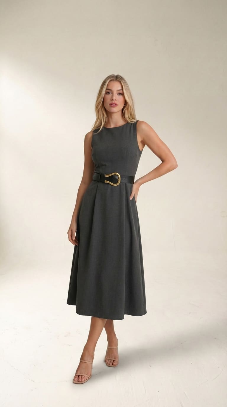 Vestido Longo Modelador Midi Maria Fernanda